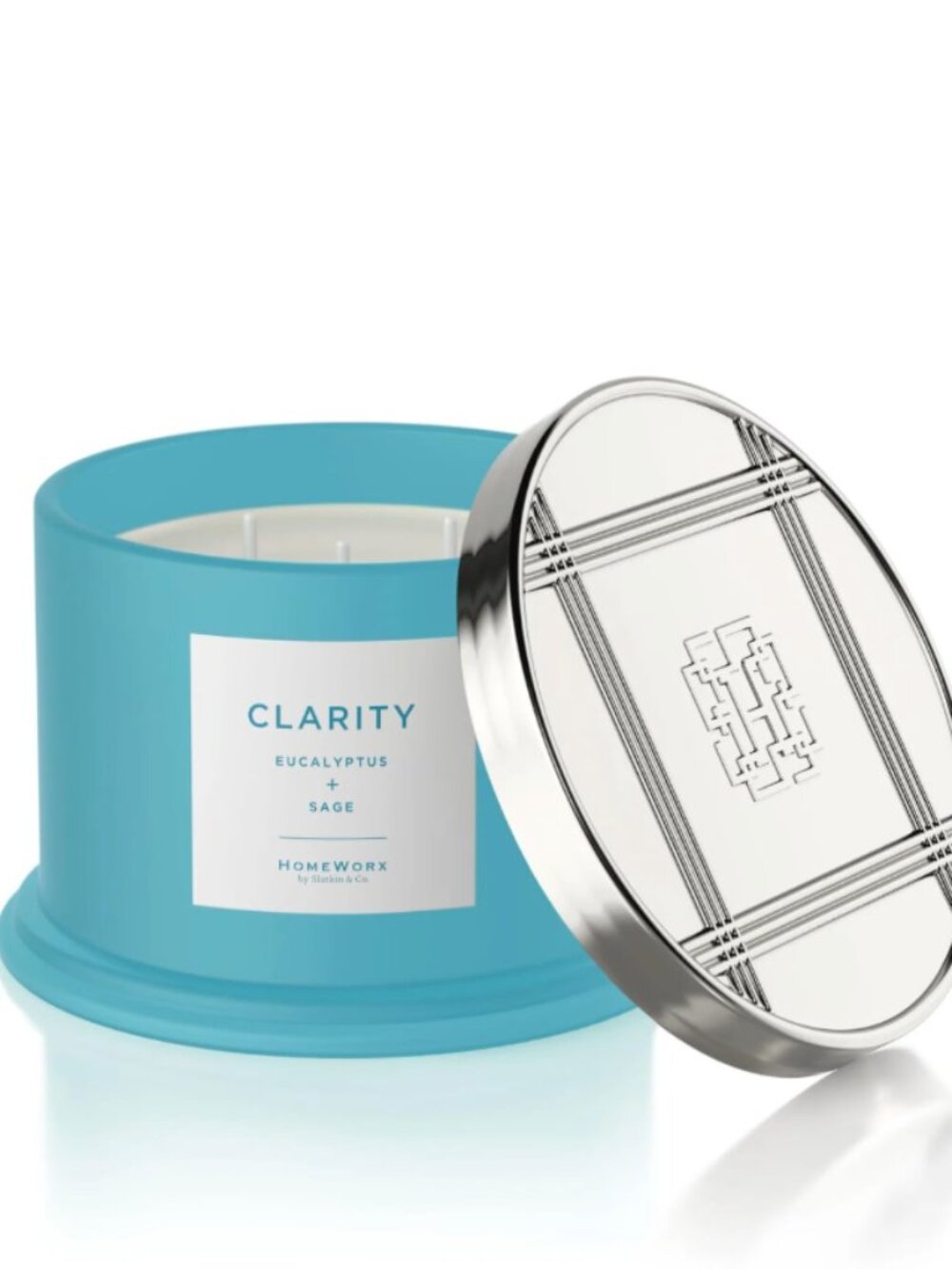 HomeWorx 14 oz. Eucalyptus & Sage Clarity Candle | 3-Wick | Brand NEW